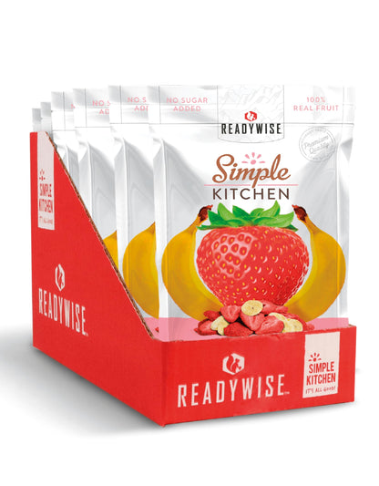 READYWISE - Simple Kitchen, Freeze-Dried Peaches, 1.16 oz, Pack of 6, Vegetarian, Gluten Free, Snacks, Peaches, Dried Fruit, Pre Workout, Healthy Snacks, Camping, Backpacking, Survival Food