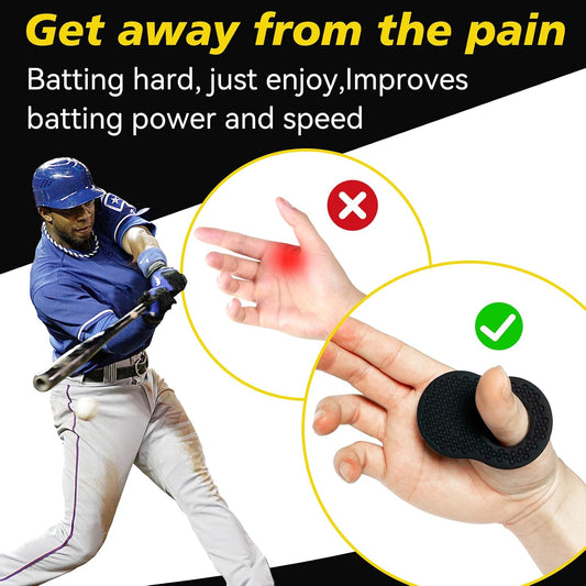 2 Pack Batter's Baseball Thumb Guard for Pro Batters, Hitter Training Aid, Thumb Guard Baseball & Softball Baseball Batting Grip Baseball Accessories Baseball Training Equipment Reduce Bat Sting-Black