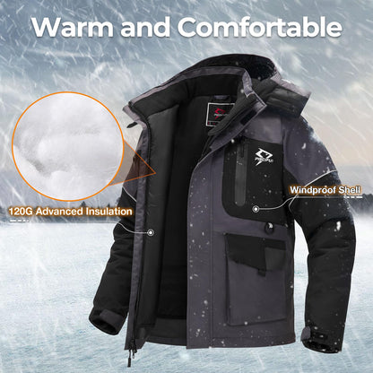 Piscifun Ice Fishing Jacket, Floating Waterproof Ice Fishing Coat, Insulated Jacket for Cold Weather Conditions