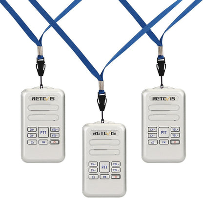 Retevis RT20 Walkie Talkies for Adults, Wearable Small Walkie Talkie for Seniors Elderly, Loud Sound, FM, Compact Mini 2 Way Radios for Healthcare Hospital Biking Camping Skiing Gift(3 Pack)