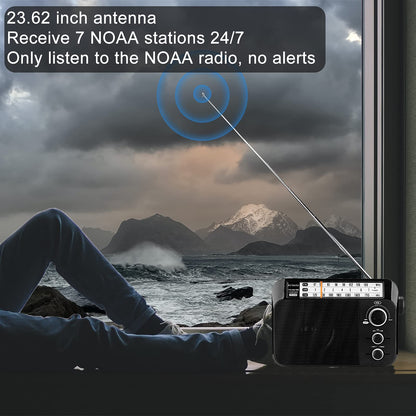 Retekess TR604 AM FM Radio,Portable Radio Plug in Wall,D Battery Operated,Large Dial,High/Low Tone Mode,Big Speaker,Earphone Jack,for Home,Picnic,Senior