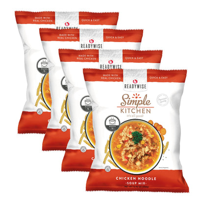 READYWISE - Simple Kitchen, Tomato Basil Soup, 17 Servings, MRE, Gluten Free, & Vegetarian, Food, Soup Mix, for Events, Hiking, Emergency Food Supply, Camping Essentials, or Daily Use, 1 Pack