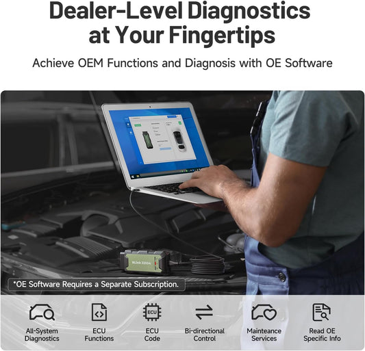 TOPDON RLink J2534 OEM Reprogramming and Diagnostic Tool, Enhanced J2534 VCI, J2534 Pass-Thru for J2534/D-PDU/CAN-FD/DoIP, Supports 17+ Vehicle Brands, No OE Software Provided