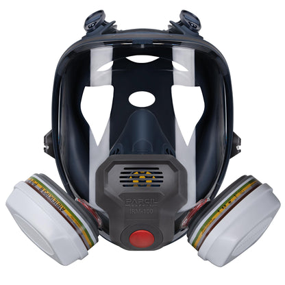 Parcil Distribution Full Face Respirator Mask with Filters – Durable Full Face Respirator Gas Mask, Bayonet Filter Compatible