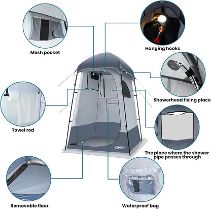 UNP Camping Shower Tent and 2 Person Camping Tent for Hiking Outdoor Fishing Portable