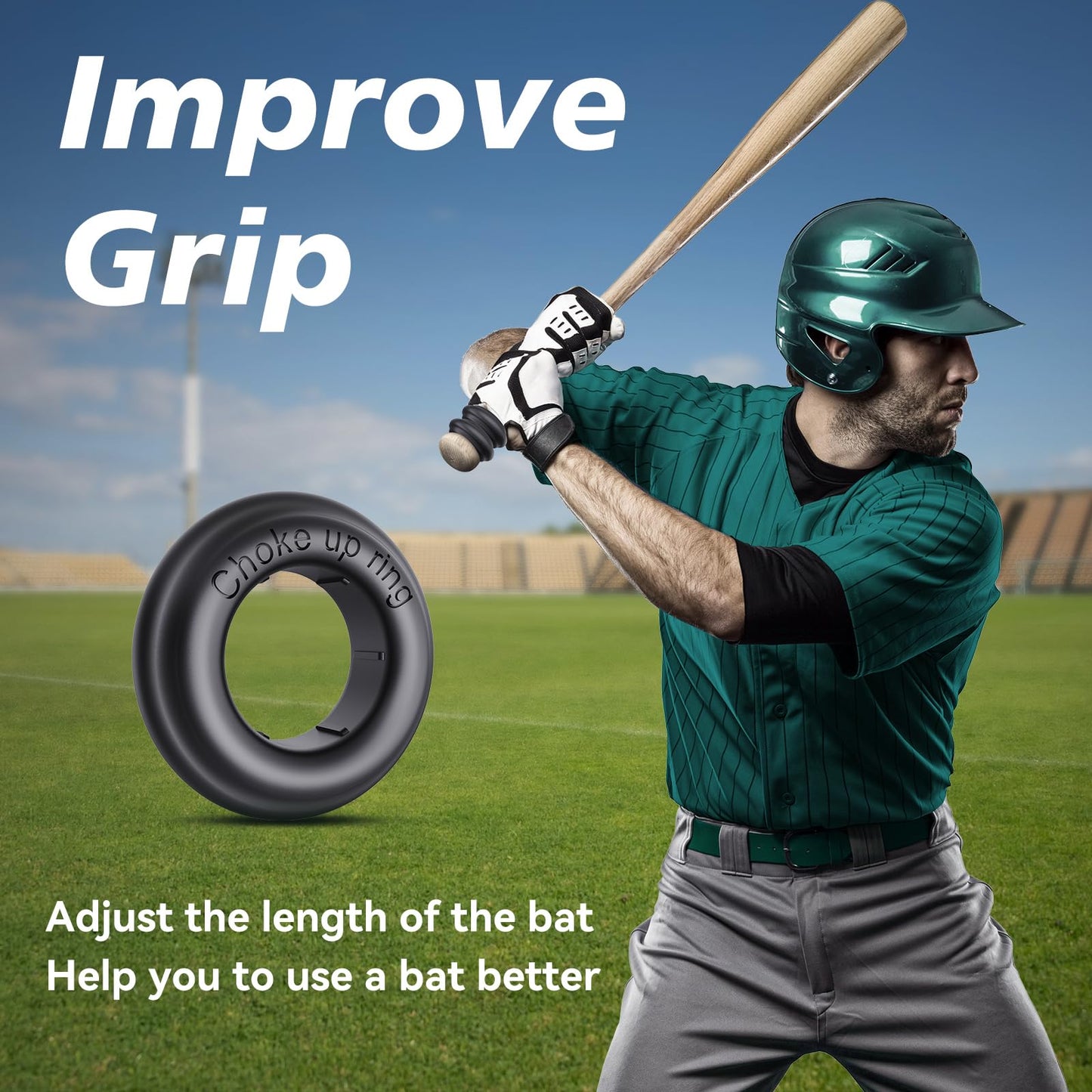 MIPREZT 5 Packs Baseball Bat Grip Choke Up Rings Choke Ring Baseball Softball Teeball Tball Bat Choke Up Ring Bat Knob Baseball Bat Accessories