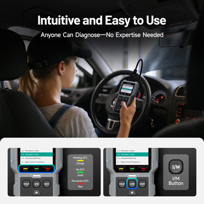 TOPDON AL500B OBD2 Scanner Battery Tester 2 in 1 Code Reader, Full OBDII Diagnosis, 12V Battery Tests & 12V/24V Cranking Tests, Charging Tests, Scan Tool, Car Diagnostic Tool for All OBDII Cars