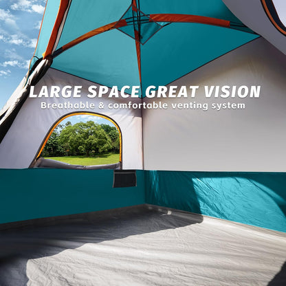UNP 4 Person Camping Dome and Cabin Tent Easy Set Up, Waterproof with Top Rainfly for Outdoor Camping/Hiking