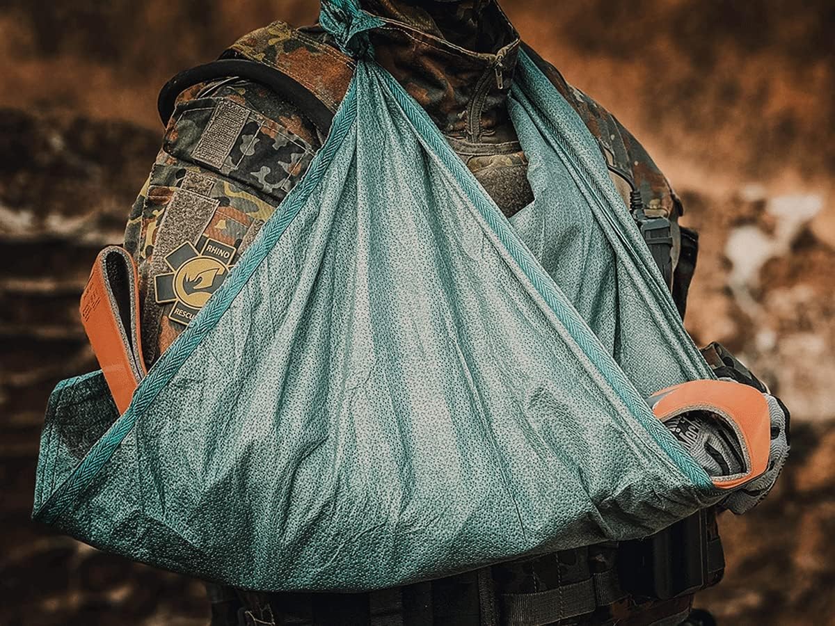 RHINO RESCUE Bundle-IFAK Trauma Kit with C-A-T Tourniquet for Wound Care+First Aid Splint 36" X 4.3" Orange-Gray, Keep Bones in Position