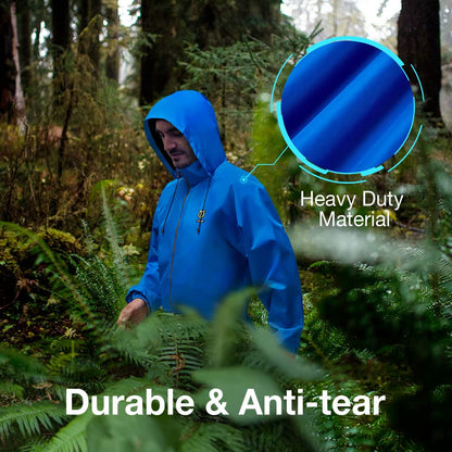 TIDEWE Rain Suit, Waterproof Breathable Lightweight 2 Pieces Rainwear