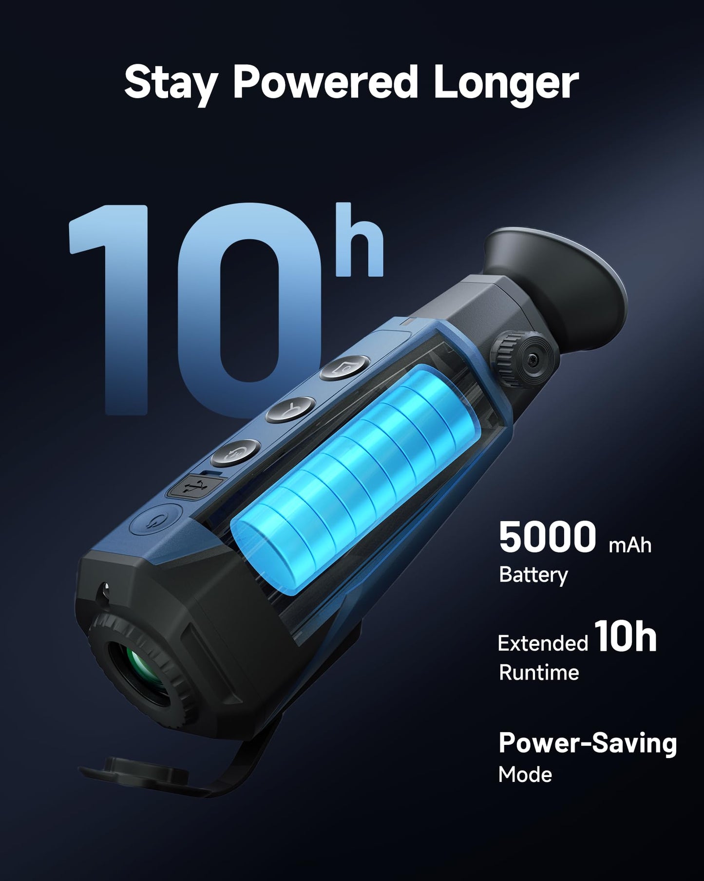 TOPDON TS004 Thermal Imaging Monocular, 320 x 240 TISR 256 x 192 IR Resolution, Supported Wireless Connection, 13mm 50Hz Thermal Night Vision with 11h Battery Life, IP67 Monocular for Hunting