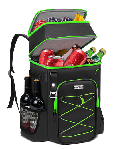 BAVGRED Cooler Backpack Insulated Leak Proof 30 Cans for Men Women,Waterproof Soft Cooler Bag，Lightweight Ice Chest Lunch Backpack for Beach Camping Picnic Travel Worksite Fishing