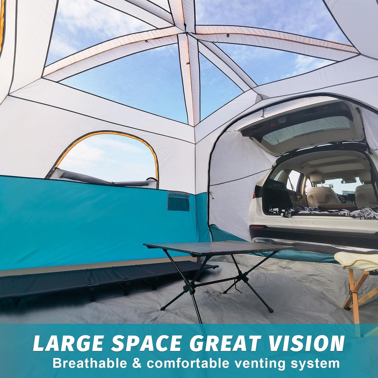 UNP Camping Shower Tent and SUV 6 Person Camping Tent for Outdoor Pricacy Shelter Hiking Fishing