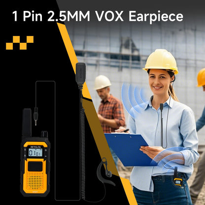 Retevis RB48 Waterproof Walkie Talkies, Heavy Duty Two Way Radio, Advanced Triple Proof, Vibration Call, USB-C, SOS,2000mAh, NOAA, 2 Way Radio(2 Pack) Yellow
