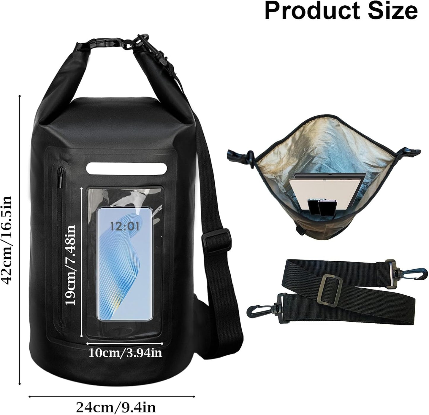 15L Faraday Bags, Waterproof Faraday Cage for Laptops & Tablets & Phones & Car Keys, RFID Signal Blocking Pouch, Anti-Theft Anti-Tracking EMP Bag