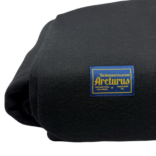 Arcturus Bighorn 100% Virgin Wool Blanket | Heirloom-Quality Wool Bedding for Home & Cabin | Warm, Thick & Durable (Queen Size, Steel Blue)
