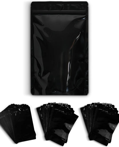 READYWISE - Mylar Bags,Large,Black, 1,000 Pieces, 16 Ounce, Mylar Bags, Ideal for Food Storage, Long Term Food Supply, Up to 25 Years, Resealable, Smell Proof Bag,11"x6.75x3"