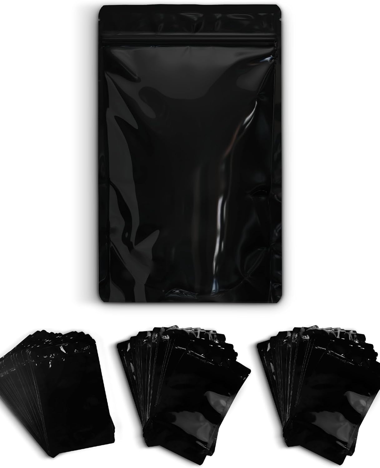 READYWISE - Mylar Bags, Large, Black, 100 Pieces, 16 Ounce, Mylar Bags, Ideal for Food Storage, Long Term Food Supply, Up to 25 Years, Resealable, Smell Proof Bag, 11"x6.75x3"