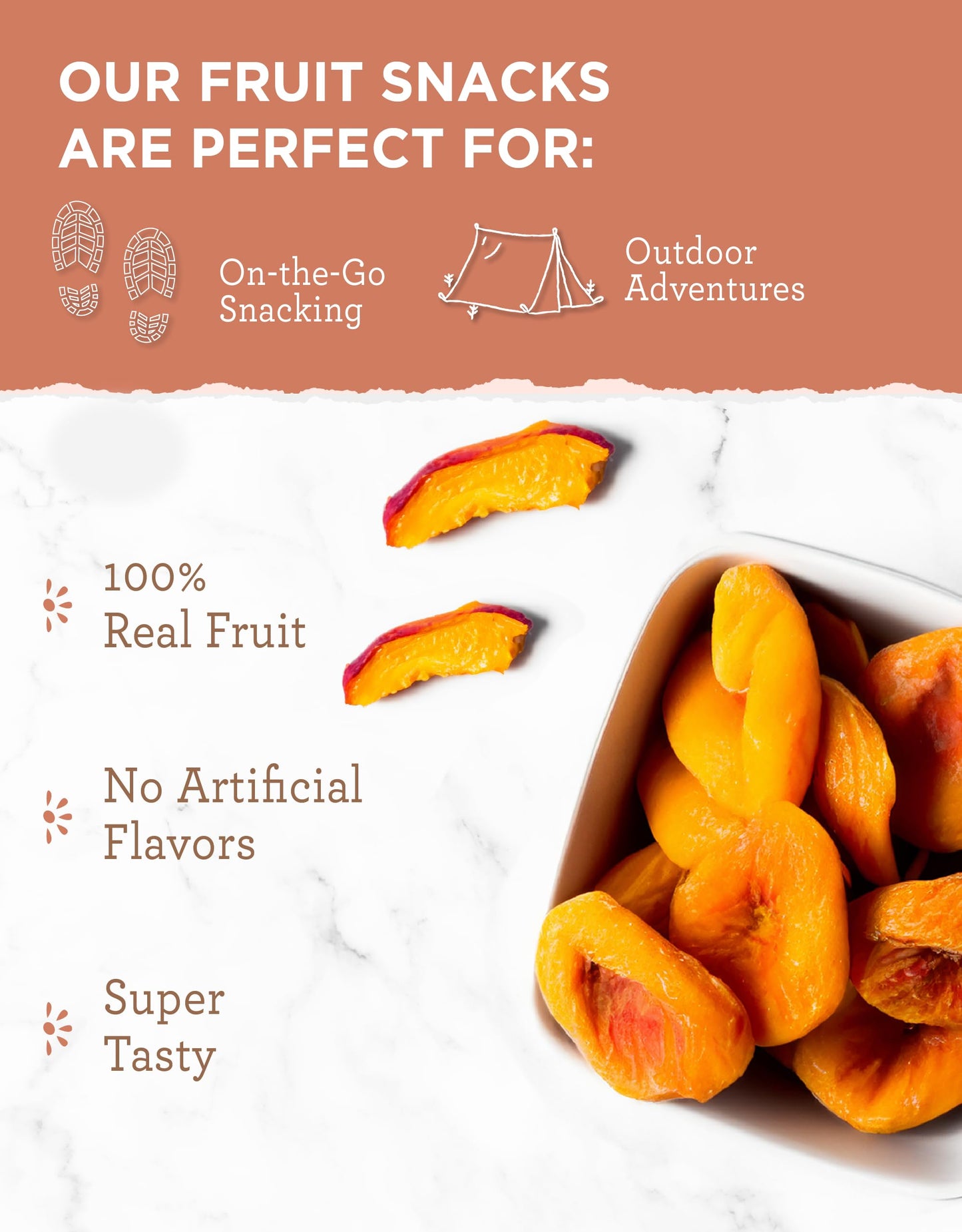 READYWISE - Simple Kitchen, Freeze-Dried Peaches, 1.16 oz, Pack of 6, Vegetarian, Gluten Free, Snacks, Peaches, Dried Fruit, Pre Workout, Healthy Snacks, Camping, Backpacking, Survival Food