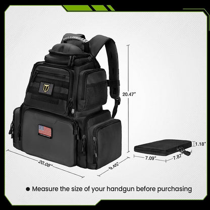 TIDEWE Tactical Range Backpack Bag for Gun and Ammo with Pistol Case