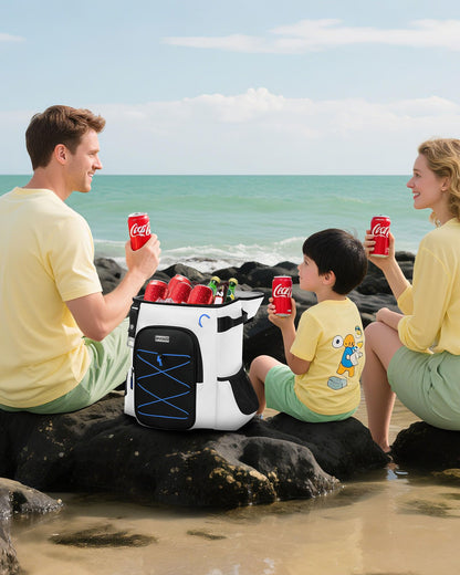 BAVGRED Cooler Backpack Insulated Leak Proof 30 Cans for Men Women,Waterproof Soft Cooler Bag，Lightweight Ice Chest Lunch Backpack for Beach Camping Picnic Travel Worksite Fishing