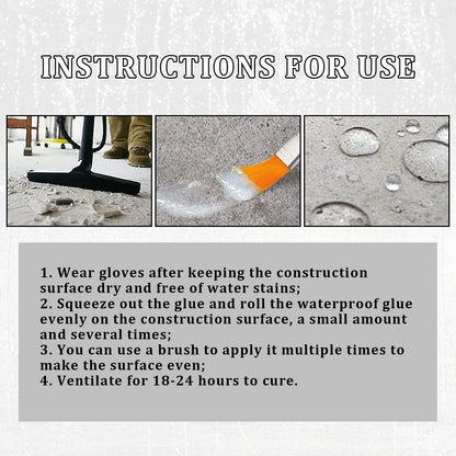 Roller Waterproof Glue, Home Waterproof Repair With Roller Brush Wear-Resistant Exterior Waterproof Paint