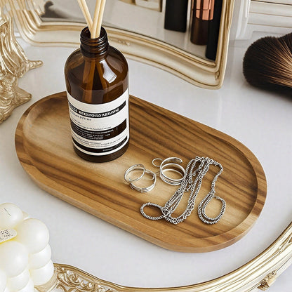 Acacia wooden fruit tray cake plate decoration Dim sum kitchen plate
