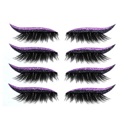 New Glitter Self-Adhesive Eyeliner Eyeshadow Sticker Double Eyelid False Eyelashes Waterproof Party Eye Makeup Sticker