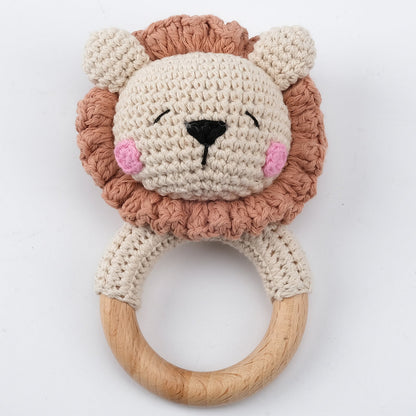 Carving Name Baby Soothing Bell Newborn Gift Bath Gift Knitted Cartoon Doll