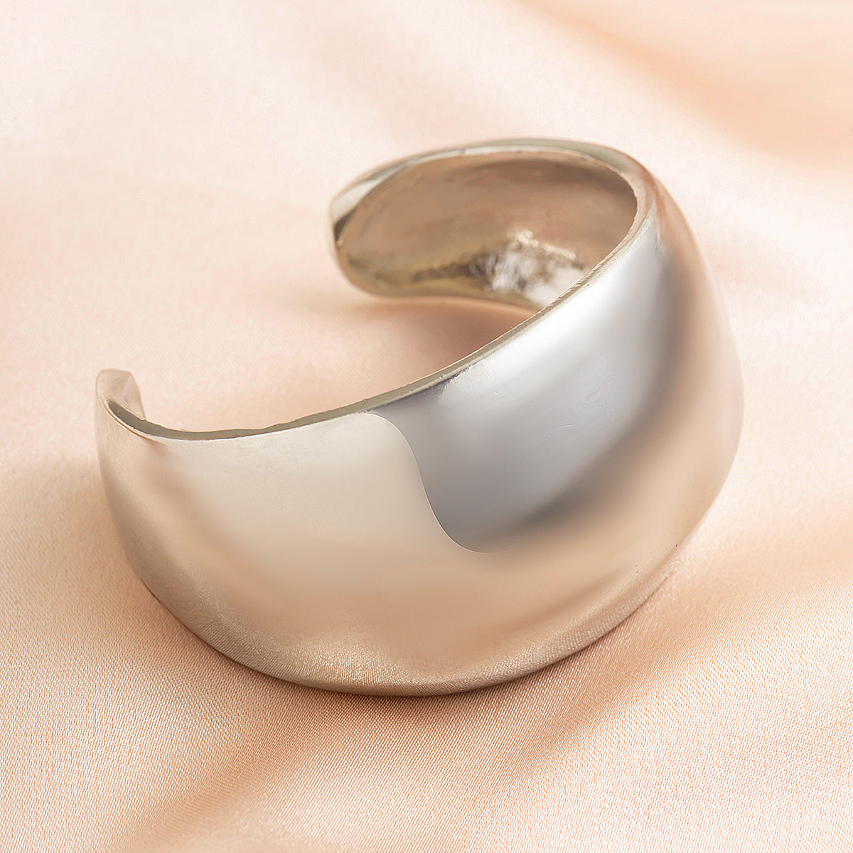 Retro personalized metal square mirror bracelet with frosted curve bracelet