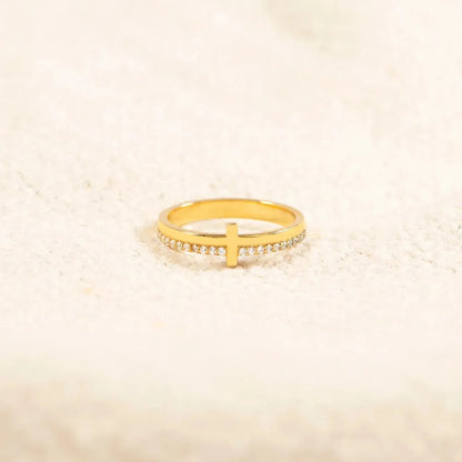 925 Sterling Silver Cross Ring