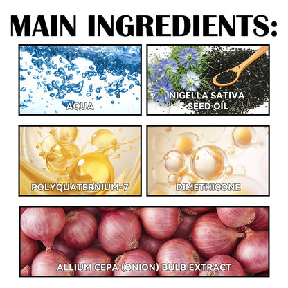 Red Onion Black Seed Oil Hair Conditioner, Nourish The Dry Short-Tempered Smooth And Glossy Hair End Fragrance Conditioner