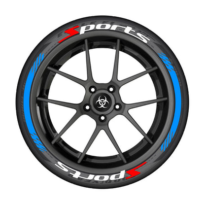 SPORTS series car tire letter sticker DIY sticker personalized modification sticker 3D three-dimensional all-in-ode tire sticker