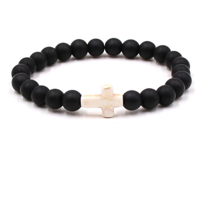 Fashion bead jewelry cross bracelet
