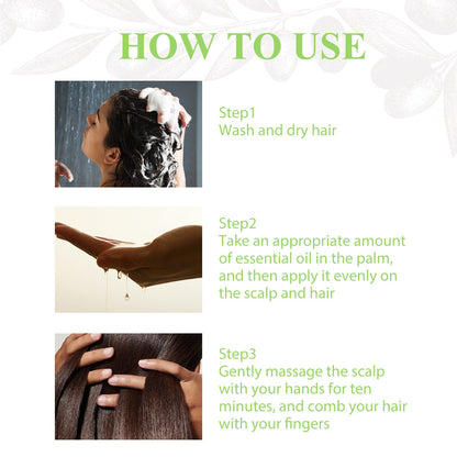 Rosemary Essential Oil For Hair Care, Anti-Frizz, Long Lasting, Soft Stay, Repair, Perm And Dye Hair Care
