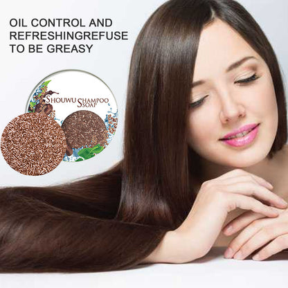 Polygonum Multiflorum Shampoo Cake, Nourishing Root Essential Oil Shampoo Black Soothing Vegetable Shampoo