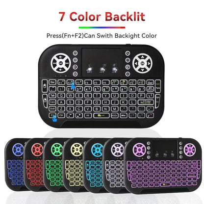 N8 Air Mini Flying Mouse Keyboard RGB Colorful Backlit Small Keyboard Smart TV Remote Control Portable