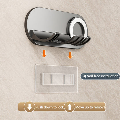 No - drill Magnetic Hair Dryer Wall Mount. Synthetic plastic, for Dyson/Leihen/Kexi. Colors: gray & white