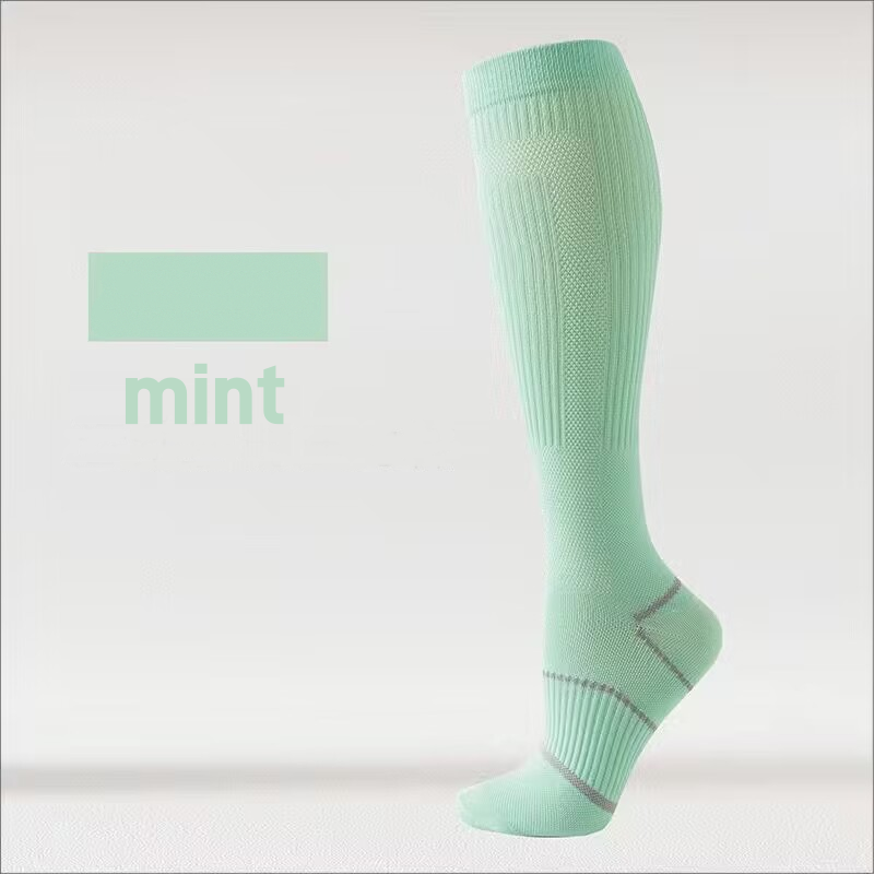 Pressure socks calf socks women's socks solid color thin mesh sweat absorbing breathable odor proof compression socks