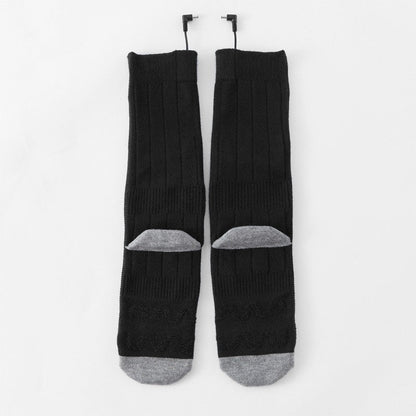 Heating socks, warm electric socks, USB charging long tube skiing socks, men's and women's winter heating and foot warming socks