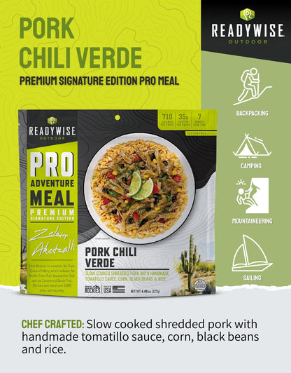 ReadyWise Outdoor Pro Adventure Meal - Breakfast Skillet, 2 Servings, 1 Pouch, Gluten Free, 700 Calories, 36g Protein, Freeze Dried Food & Dehydrated Backpacking Camping Meals, up to 5 Year Shelf Life