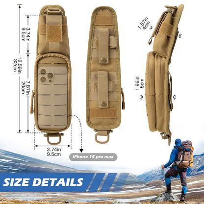 Jueachy Strap Shoulder Molle Accessories Pouch: Tactical Backpack Pocket Attachment Storage Phone Flashlight EDC