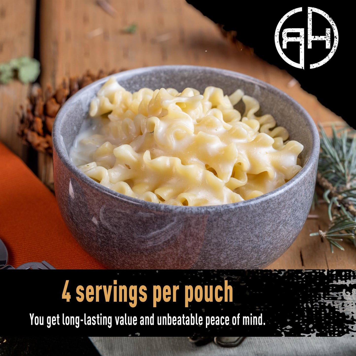 Ready Hour Mac and Cheese Case Pack (24 Servings), Freeze-Dried, Mac and Cheese Bulk, Survival Emergency and Real Non-Perishable Food, Long-Term Storage Food, 25-Year Shelf Life