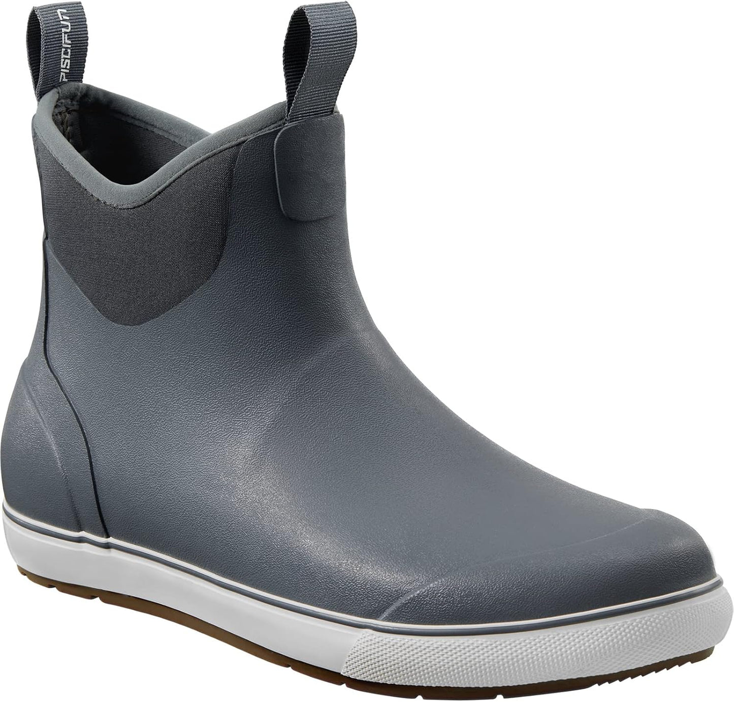 Piscifun Men’ s Deck Boots, Waterproof Fishing Rain Boots, Anti-Slip Rubber Boots with Breathable Neoprene Lining