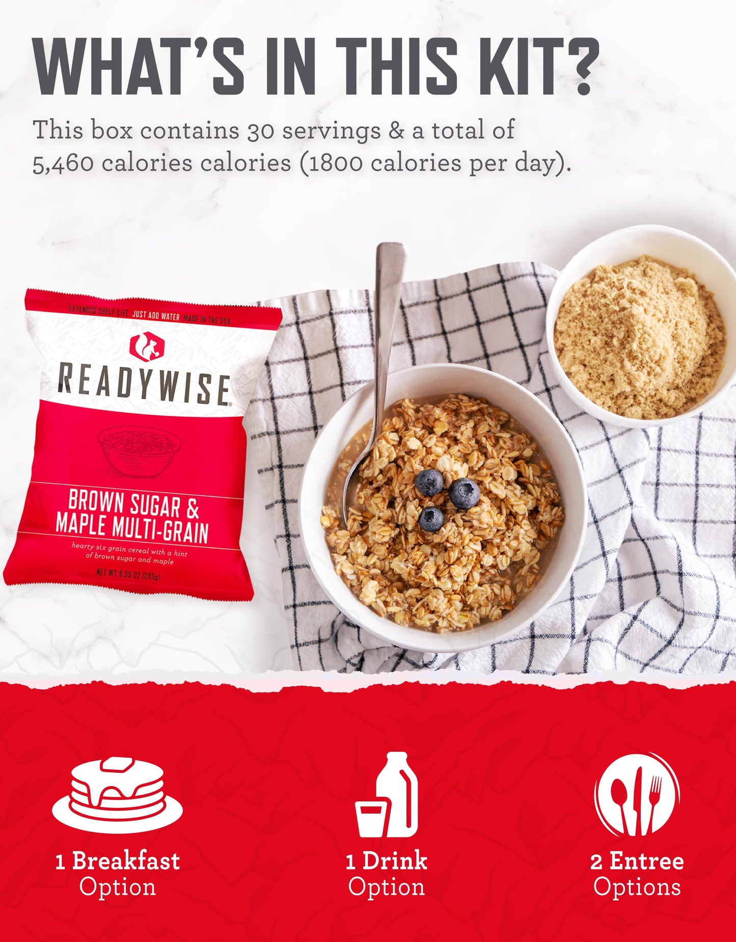 ReadyWise Emergency Food Supply - 14 Day, 150 Servings Emergency Freeze Dried Food Bucket, Protein Meals, Camping Essentials, Survival Kit, Disaster Prepping Supplies, up to 25 Year Shelf Life