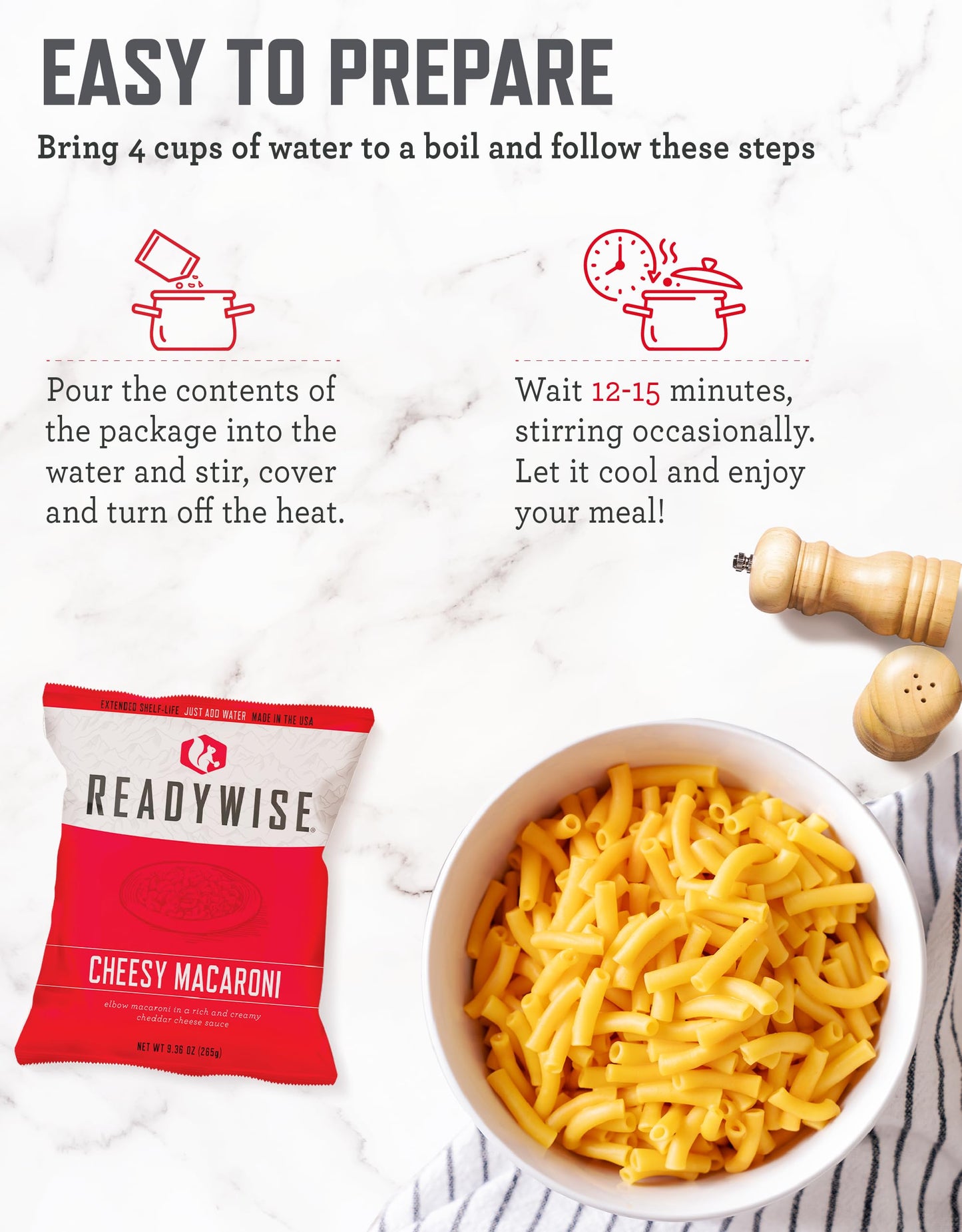 ReadyWise Emergency Food Supply - 14 Day, 150 Servings Emergency Freeze Dried Food Bucket, Protein Meals, Camping Essentials, Survival Kit, Disaster Prepping Supplies, up to 25 Year Shelf Life