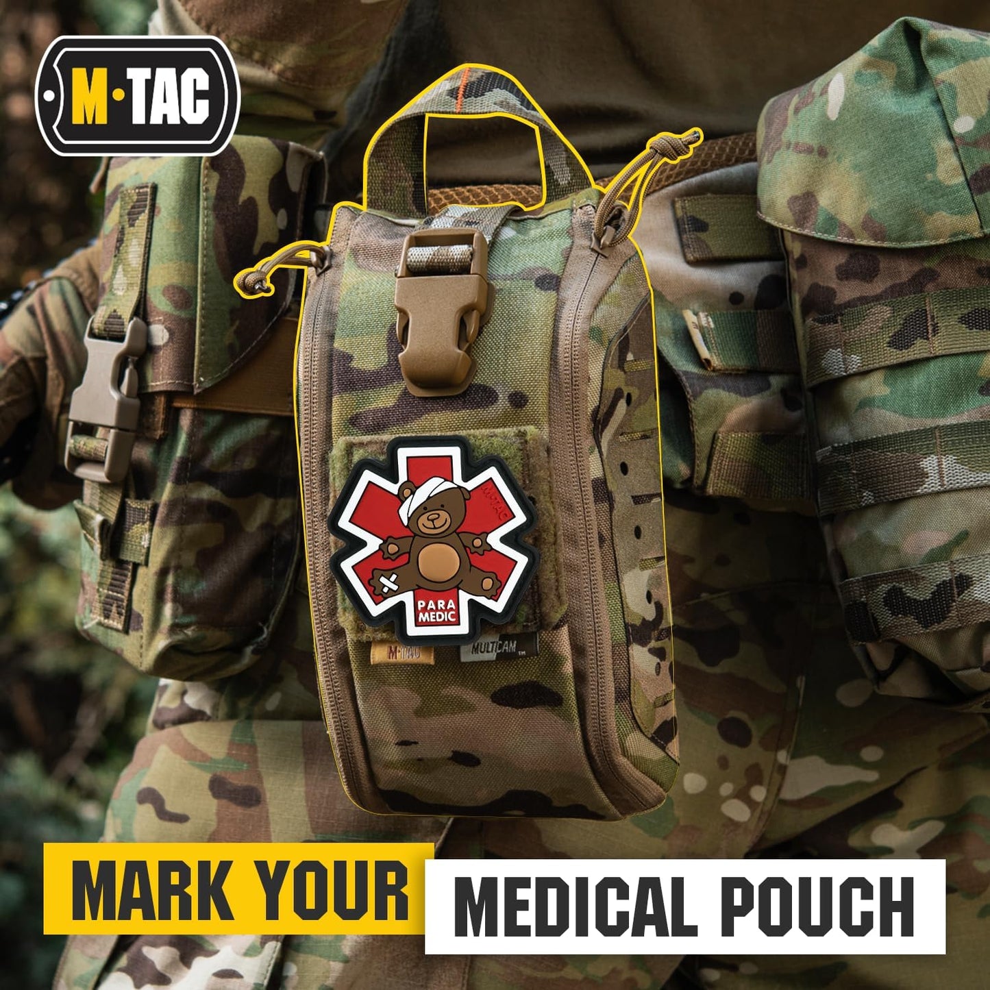 M-Tac Morale Patch Paramedic Bear PVC