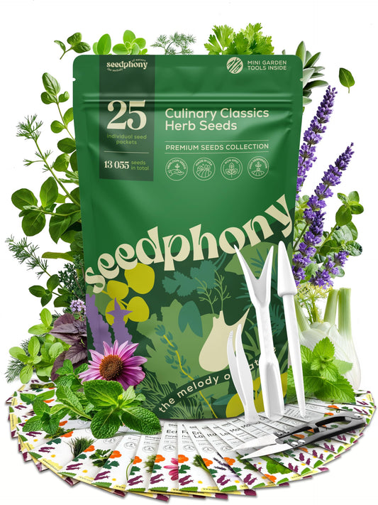 35 Medicinal & Tea Herb Seeds Variety Pack - 16,285+ Non-GMO Heirloom Herbs Seeds for Planting Indoor & Outdoor: Lavender, Rosemary, Echinacea, Mint, Catnip, Basil - Gardening Seed Packets