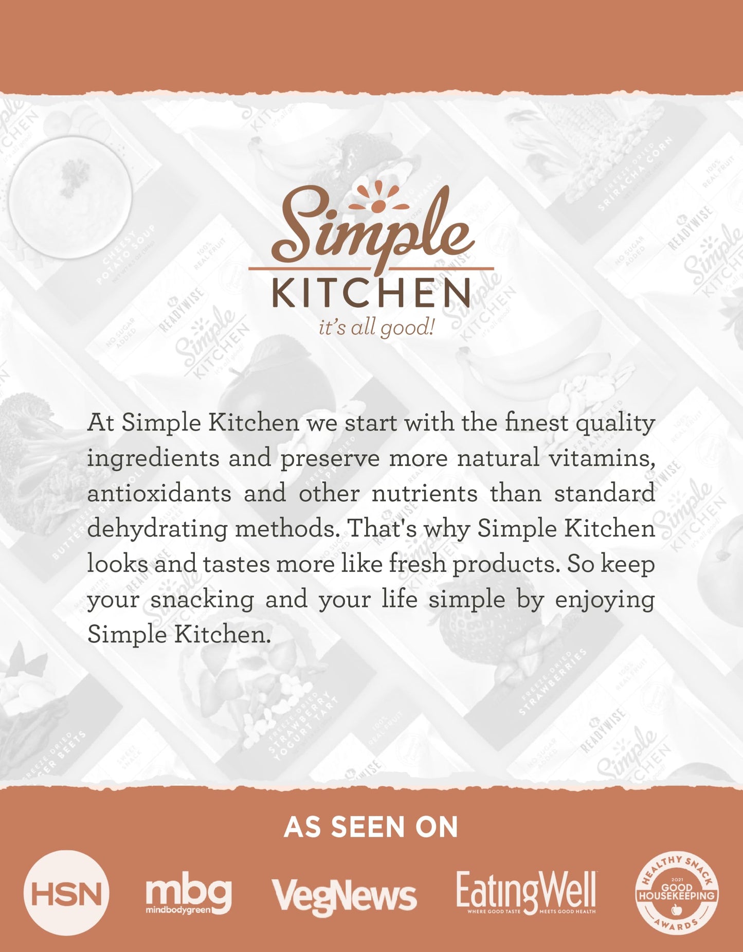 Simple Kitchen Garden Vegetable Soup Mix - 17 Servings for Meal Prep, Gluten Free, Vegetarian, Dehydrated & Freeze Dried Survival Food for Camping Meals, Backpacking & Hiking, Survival Kit, Pack of 4