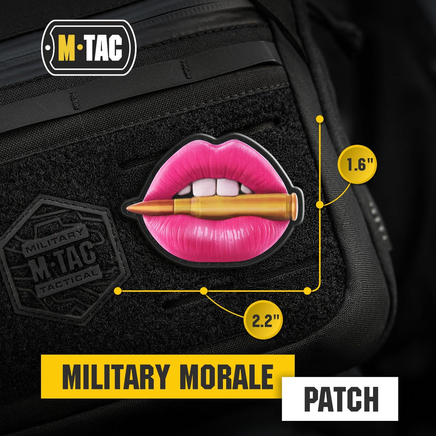 M-Tac Patch Pink Lips with Bullet PVC